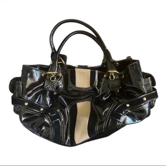 Juicy Couture Vintage Purse Black patent leather large bag - Picture 2 of 12